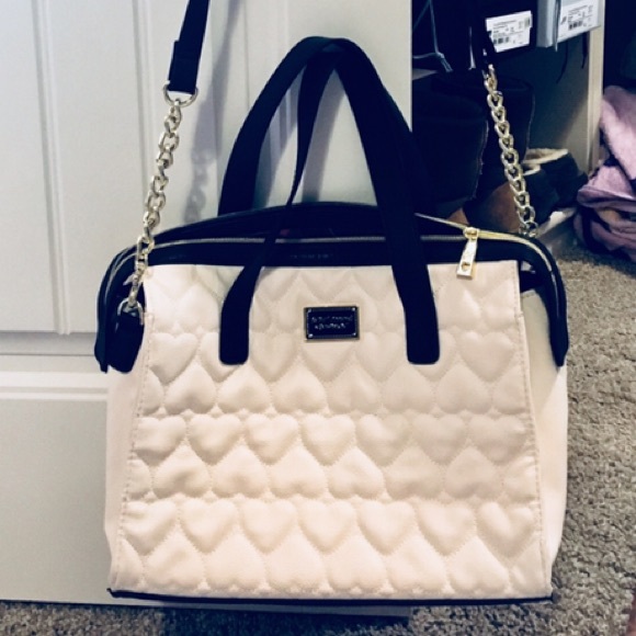 Betsey Johnson Cream Satchel Shoulder Bag - Picture 1 of 1